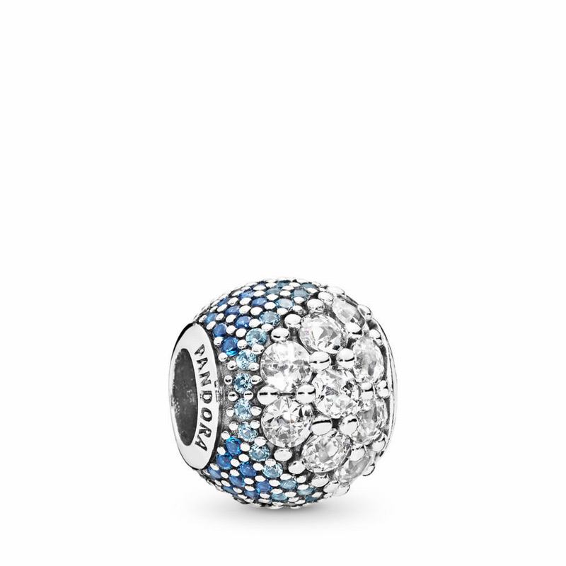 Talismane Pandora Blue Enchanted Pavé Argint/Albastri (eswd5InB)